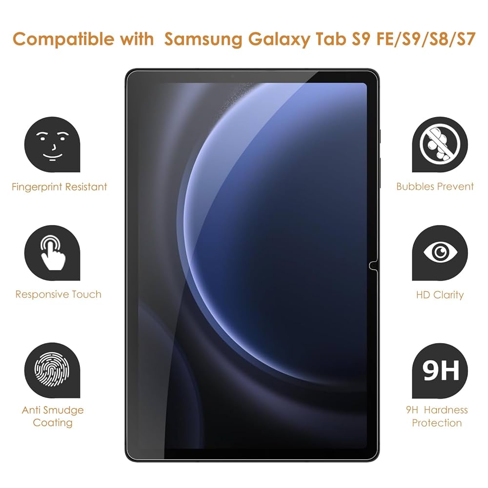 【画面保護ガラス・本体カバー付き】Galaxy Tab S9 FE Amazon.co.jp: For Samsung Galaxy Tab S9/Galaxy Tab S9 FE